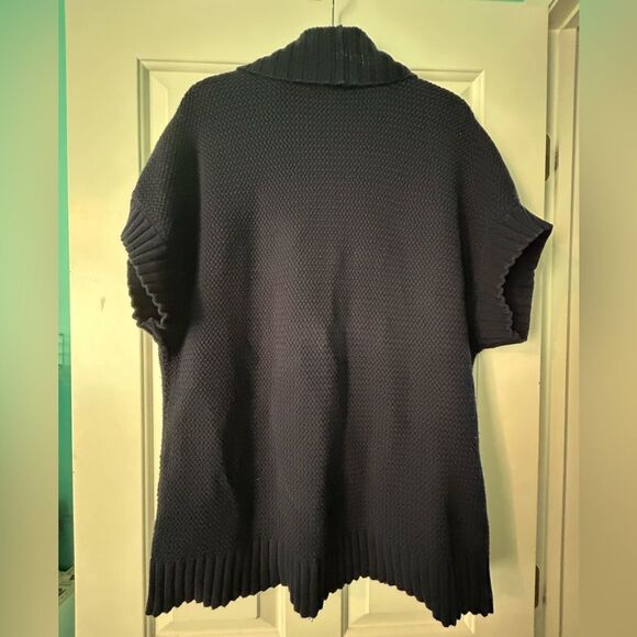 Tommy Hilfiger Navy One Button Short Sleeve Cardigan Sweater Womens Size 2X - Picture 4 of 4